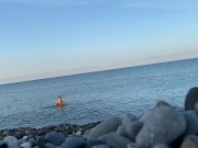 Monika Fox Swims Naked In Sea 12/16