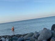Monika Fox Swims Naked In Sea 6/16