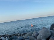 Monika Fox Swims Naked In Sea 8/16
