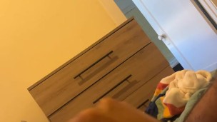 Teen Twink Pulls Off Underwear & Quickly Creates A Fountain of Cum