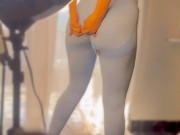 The neighbor sucks my cock while her boyfriend calls her we end up fucking in the living room 11/16