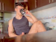 The neighbor sucks my cock while her boyfriend calls her we end up fucking in the living room 4/16