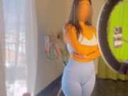 The neighbor sucks my cock while her boyfriend calls her we end up fucking in the living room 5/16