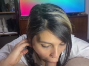 Colegiala se divierte con el amigo de su hermano 4/16