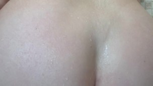 Horny MILF fucking whatever will fit her tight pussy