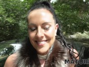 MATURE4K. Gorgeous Texas Patti is having kinky sex with a huge cock in the woods 5/16