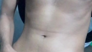 Your cute boyfriend masturbates just for you until he has a big