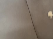 he rubs his cock on my nylon feet and cums on my pantyhose 3/16