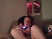 Girl takes off her minidress and then tease with her bra and panties and shows off her feet