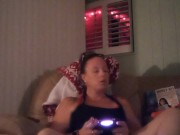 Wife gets horny when playing video games and I get to fuck every night after she plays video games