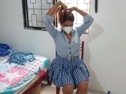 Hermosa Estudiante va a casa de su profesor y se masturba, casero real 18 años 1/16