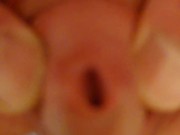 Fun with a small penis in the kitchen