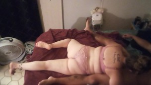 All natural brunette jacks off guy and sucks his cock and begs for him to cum on her big tits