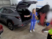 Roadside - Ashley Tee Gets Her Car And Her Pussy Worked On 2/16