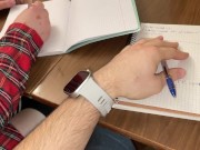 AGAIN SCHOOLGIRL HANDJOB CLASSMATE UNDER THE TABLE ON THE LESSON 1/16