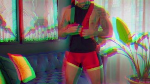 Playing with nipple suckers wearing a Wrestling Singlet for the gym OrtizJona / Jona Ortiz Trailer