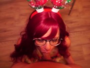 has been growing pussy hair for a whole year, for this her New Year's gift is SEX WITH SANTA C