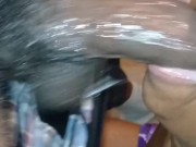 DADDY FAT DICK ALL DOWN HER SLOPPY THROAT WHILE BIG WET BALLS SLAP HER CHIN!!!!!! 6/16