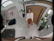 VR Bangers: Busty Lexi Luna in Glasses and Stockings Shows Off Her Tight Pussy | VR Porn 3/16