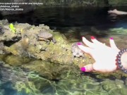 Stepbrother fucks his stepsister in the shower and he cums on her big boobs 6/16