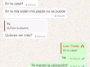 Chat con cita de Tinder lo dejo caliente (WhatsApp) 8/16