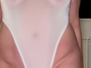 Big natural tits milf in see through underwear 3/16