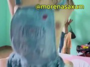 COMPILAÇÃO Namorada  magrinha de 18 anos antes de sair do banho 6/16