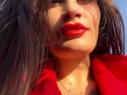 The most risky squirting in the car at Mc Donalds parking lot 14/16