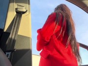 The most risky squirting in the car at Mc Donalds parking lot 15/16