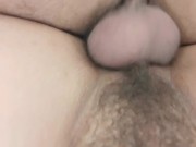 I fucked her hairy pussy and her clit got hard the size of a micro penis 7/16