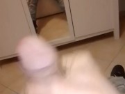 Sega con parolacce, tanta sborra nello specchio 6/16