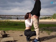 💦Public Sex Vlog: Deepthroat & unexpected pussy creampie 5/16