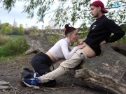 💦Public Sex Vlog: Deepthroat & unexpected pussy creampie 8/16