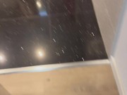 he jerks off and cums on my black tights 2/16