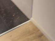 he jerks off and cums on my black tights 4/16