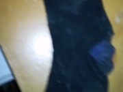 21 YEAR OLD COCK CUMS ON SOCK AT NIGHT 5/16