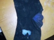 21 YEAR OLD COCK CUMS ON SOCK AT NIGHT 8/16