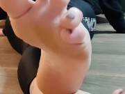 Showing off my clean soles and long toes 11/16