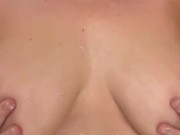Massaging my big, natural breasts 7/16