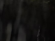 I masturbate hairy pussy in a public place while pissing