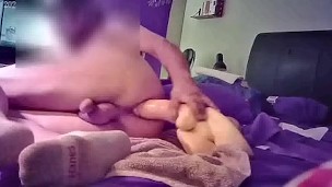 Riding male torso doll