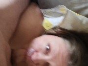 Quick Sunday afternoon blowjob with a facial 14/16