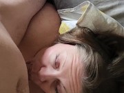 Quick Sunday afternoon blowjob with a facial 3/16
