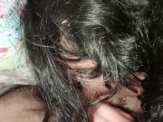 I receive a delicious oral sex under the sheets