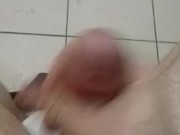Fucking Blue Balls Would Not Go Soft, Public Bathroom stall Edged Cock Ejaculating Cum 16/16