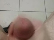 Fucking Blue Balls Would Not Go Soft, Public Bathroom stall Edged Cock Ejaculating Cum 5/16