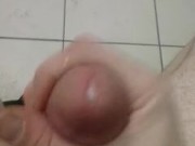 Fucking Blue Balls Would Not Go Soft, Public Bathroom stall Edged Cock Ejaculating Cum 8/16