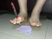 Autographing of origami cute bird 3/16