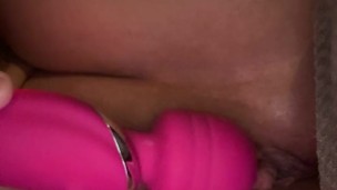 College girl vibrates her pussy