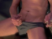 SEXY & SHAKING male orgasm | Jerking off against the wall 8/16